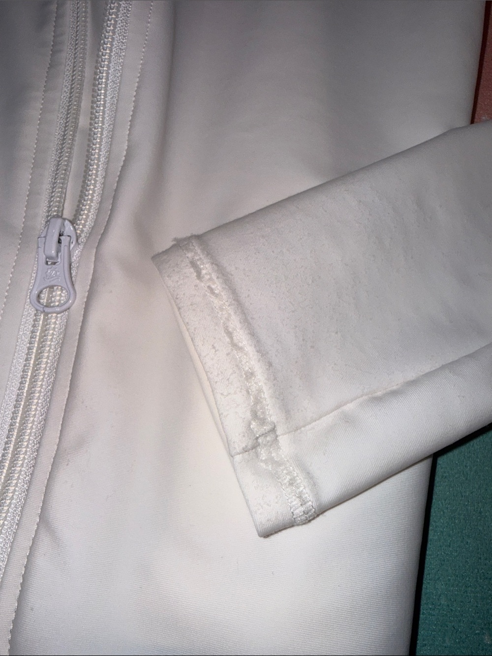 White Zip-Up Rash Guard Jacket 3t - Picture 7 of 7